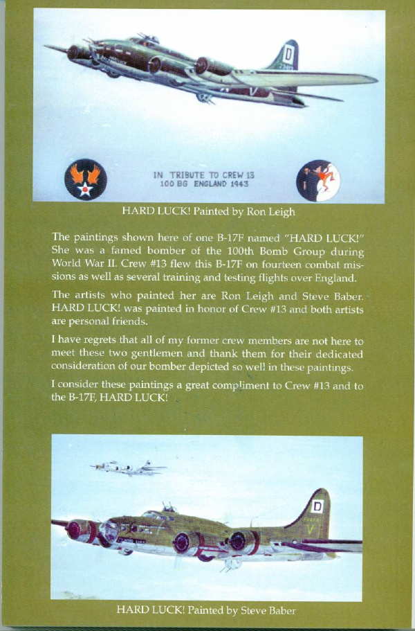 B17 crew 13 book back